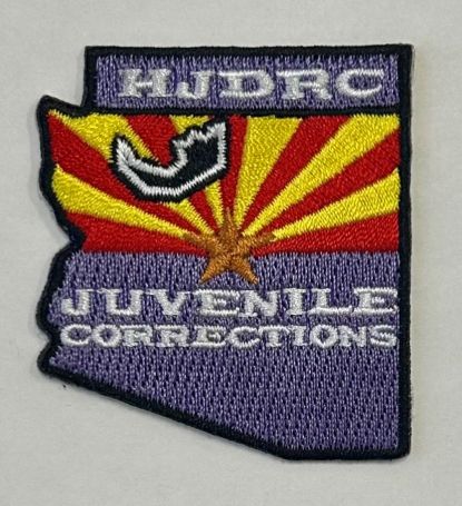 HUALAPAI JUVENILE CORRECTIONS HAT PATCH - PURPLE VELCRO.